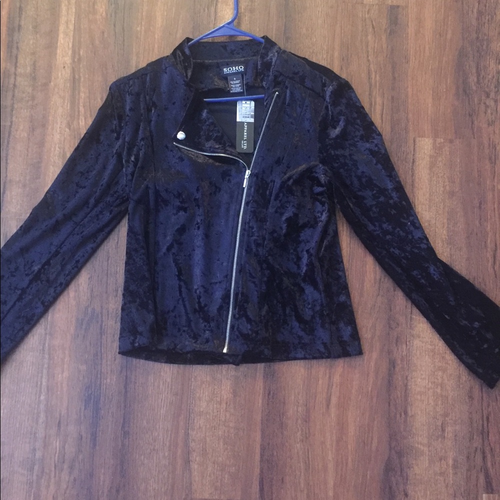Black velvet jacket